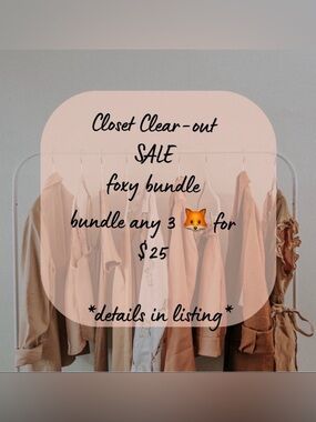 🦊 SALE 3 for $25 🦊